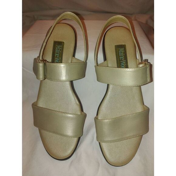 Maine Woods Women's Size 6.5M Beige Pearl Strap Sandal - Picture 1 of 11